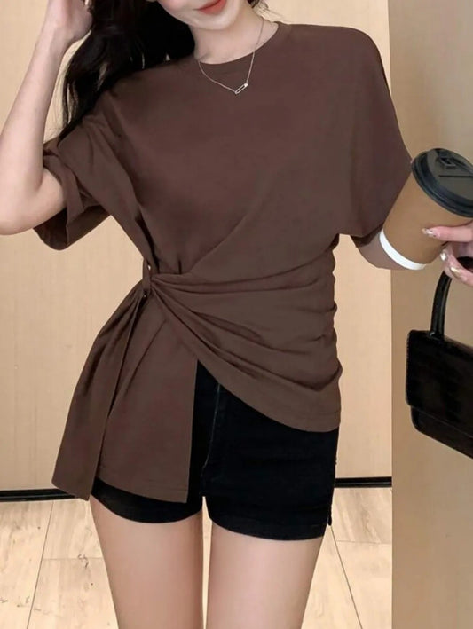 Crossed Pullover T-Shirt T30824