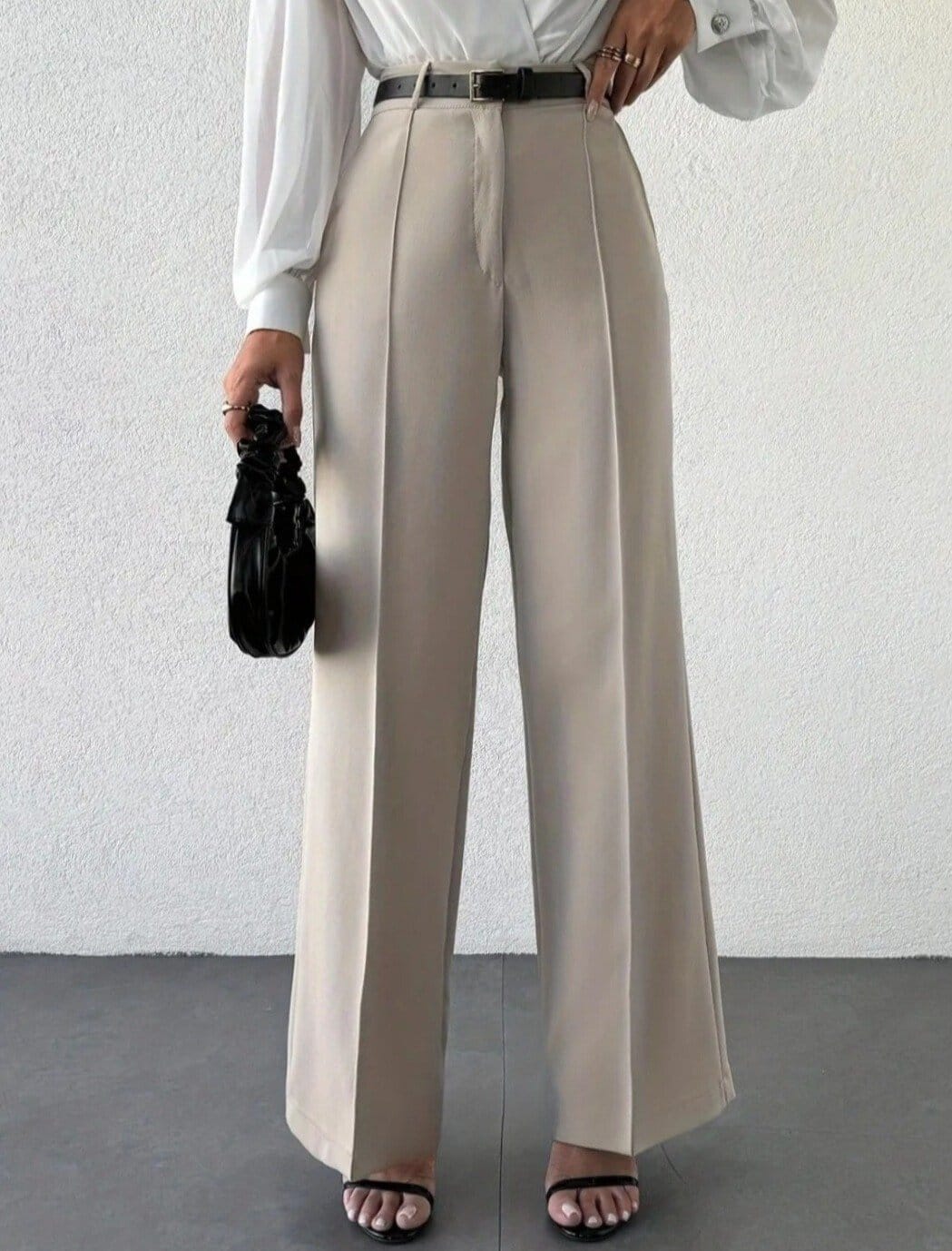 Draped Straight Leg Pants