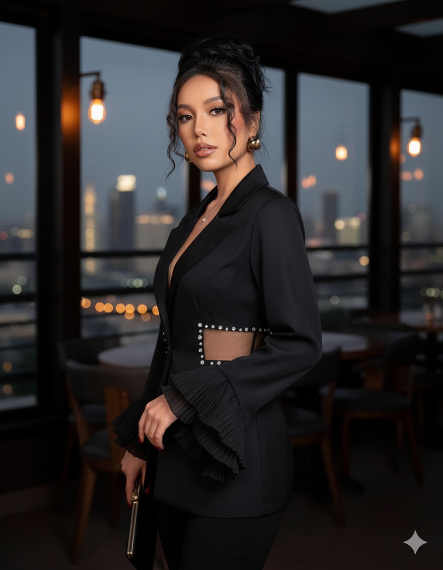 Patchwork Classic Blazer (B10824)